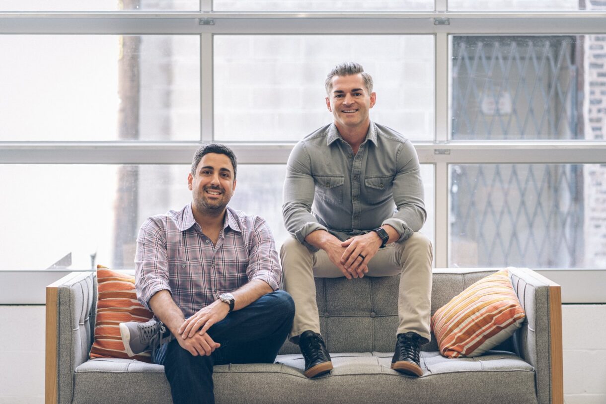CHOMPS Founders Pete Maldonado and Rashid Ali pose together on couch.